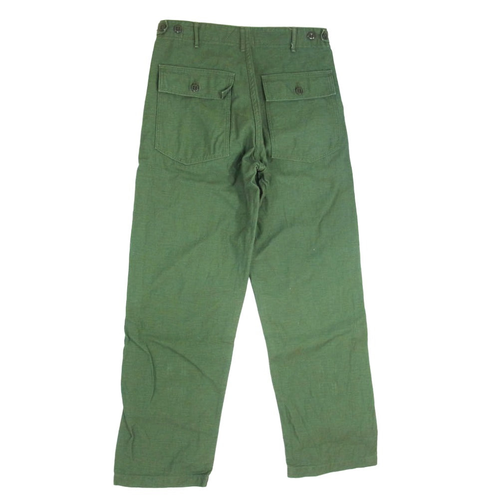 orSlow オアスロウ FATIGUE PANTS バックサテン ファティーグ ベイカー パンツ カーキ系 1【中古】