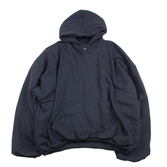 イージーギャップ 471313-00 LOGO HOODIE ダブルフェイス ロゴプリント プルオーバーパーカー フーディー チャコール系 M【中古】