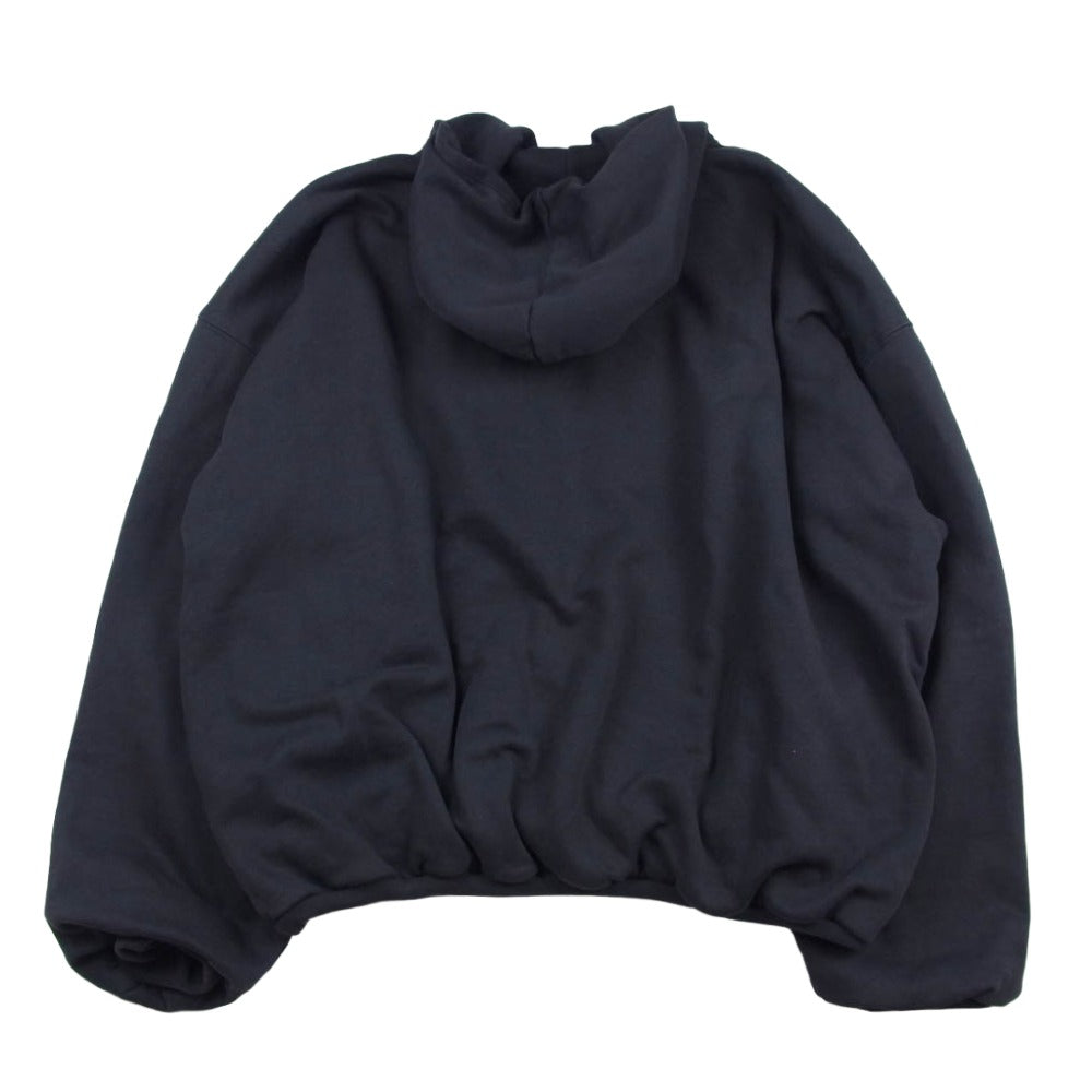 イージーギャップ 471313-00 LOGO HOODIE ダブルフェイス ロゴプリント プルオーバーパーカー フーディー チャコール系 M【中古】