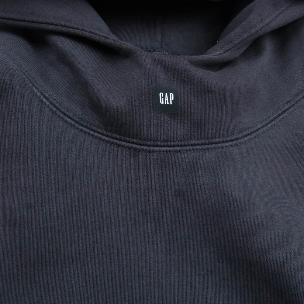 イージーギャップ 471313-00 LOGO HOODIE ダブルフェイス ロゴプリント プルオーバーパーカー フーディー チャコール系 M【中古】