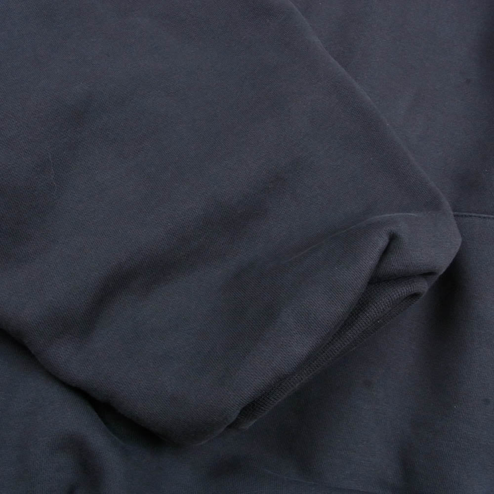 イージーギャップ 471313-00 LOGO HOODIE ダブルフェイス ロゴプリント プルオーバーパーカー フーディー チャコール系 M【中古】