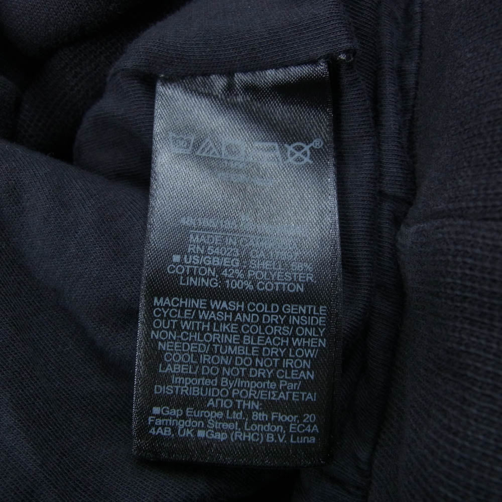 イージーギャップ 471313-00 LOGO HOODIE ダブルフェイス ロゴプリント プルオーバーパーカー フーディー チャコール系 M【中古】