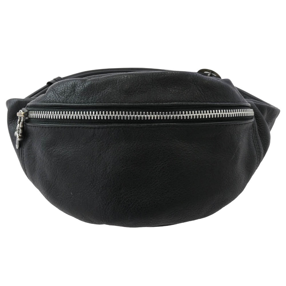 CHROME HEARTS クロムハーツ（原本無） プレーンスナットパック #3 ダガージップ ボディ バッグ ブラック系【中古】