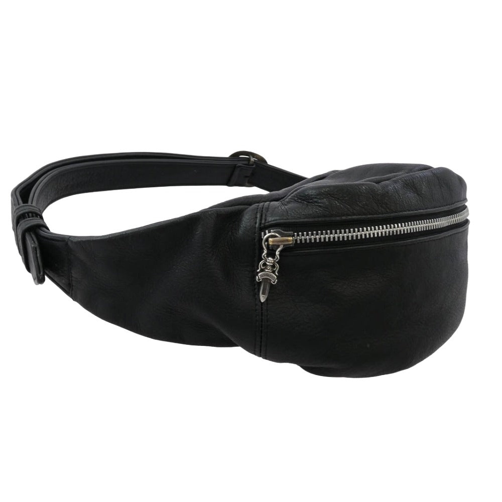 CHROME HEARTS クロムハーツ（原本無） プレーンスナットパック #3 ダガージップ ボディ バッグ ブラック系【中古】