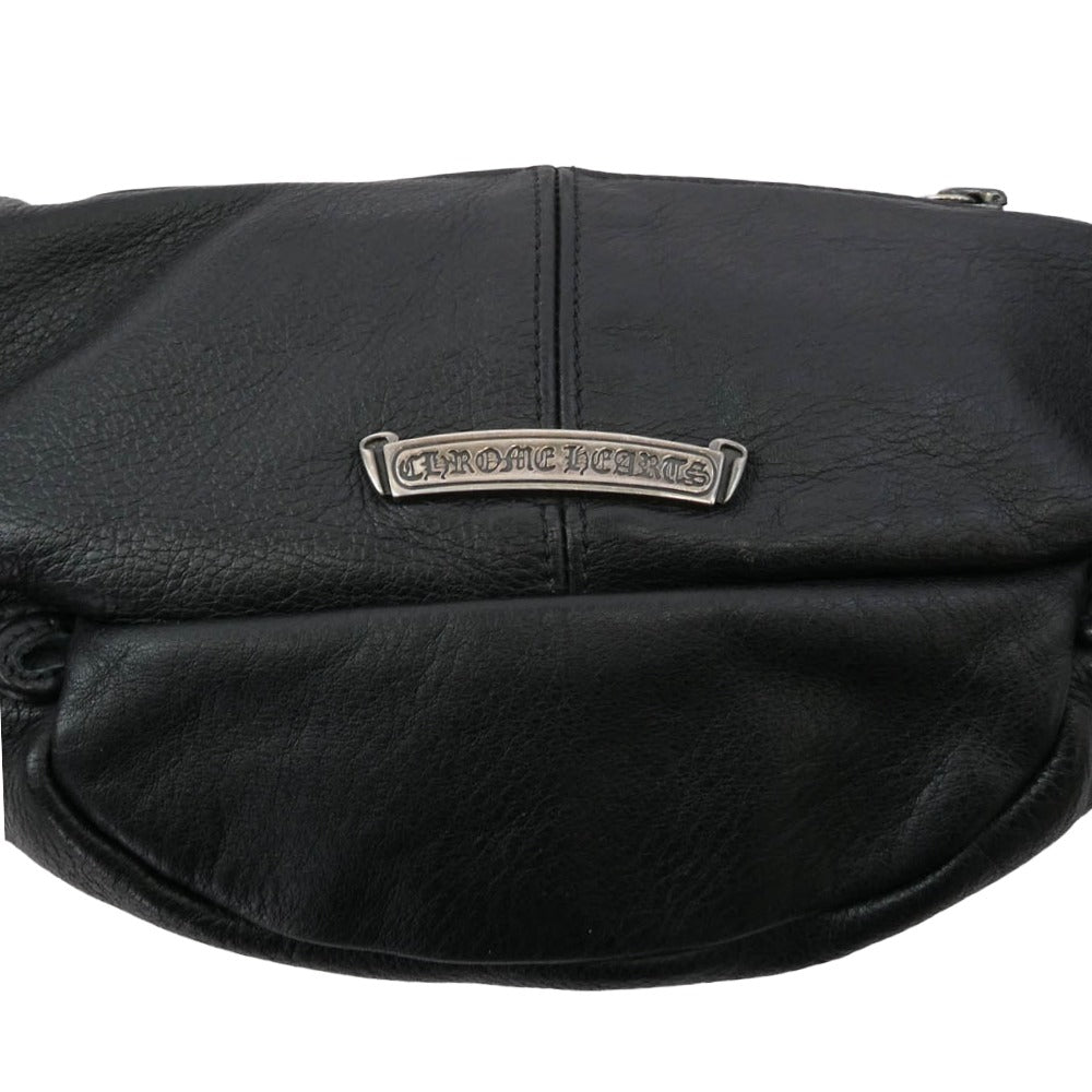 CHROME HEARTS クロムハーツ（原本無） プレーンスナットパック #3 ダガージップ ボディ バッグ ブラック系【中古】