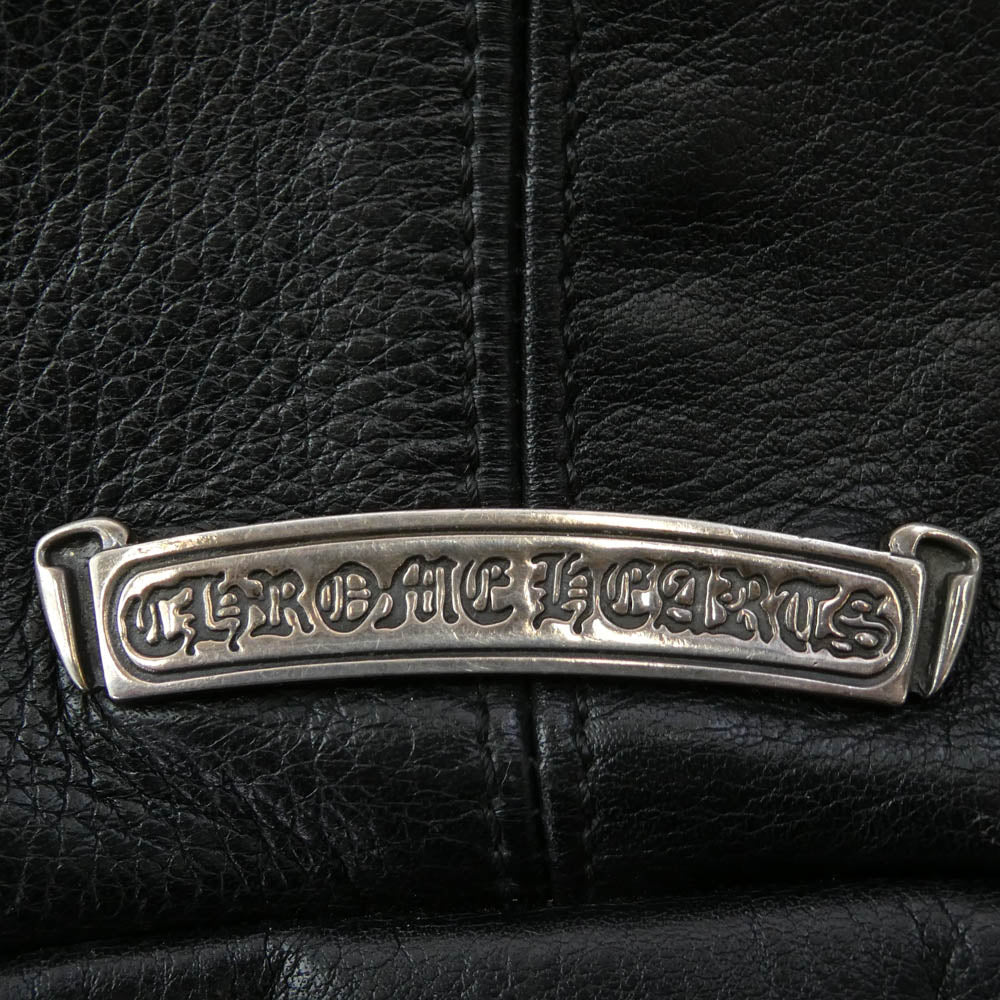 CHROME HEARTS クロムハーツ（原本無） プレーンスナットパック #3 ダガージップ ボディ バッグ ブラック系【中古】