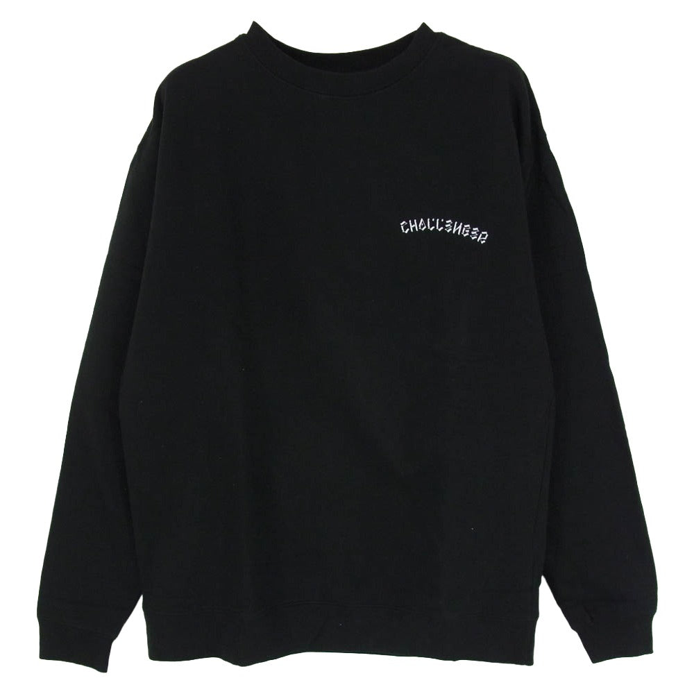 CHALLENGER チャレンジャー 20AW CLG-CS 020-011 NO PAIN NO GAIN C/N SWEAT バックプリント クルーネック スウェット ブラック系 L【中古】