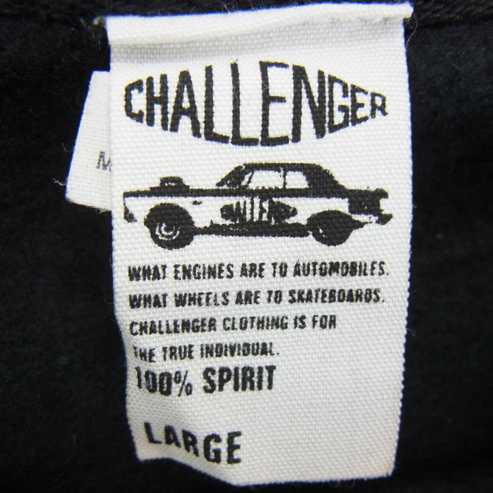 CHALLENGER チャレンジャー 20AW CLG-CS 020-011 NO PAIN NO GAIN C/N SWEAT バックプリント クルーネック スウェット ブラック系 L【中古】