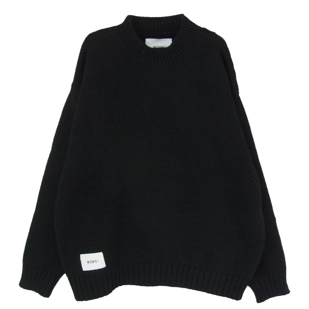 WTAPS ダブルタップス 24AW 242MADT-KNM01 DUANE SWEATER POLY デュアン セーター ポリ ニット ブラック系 x01【中古】