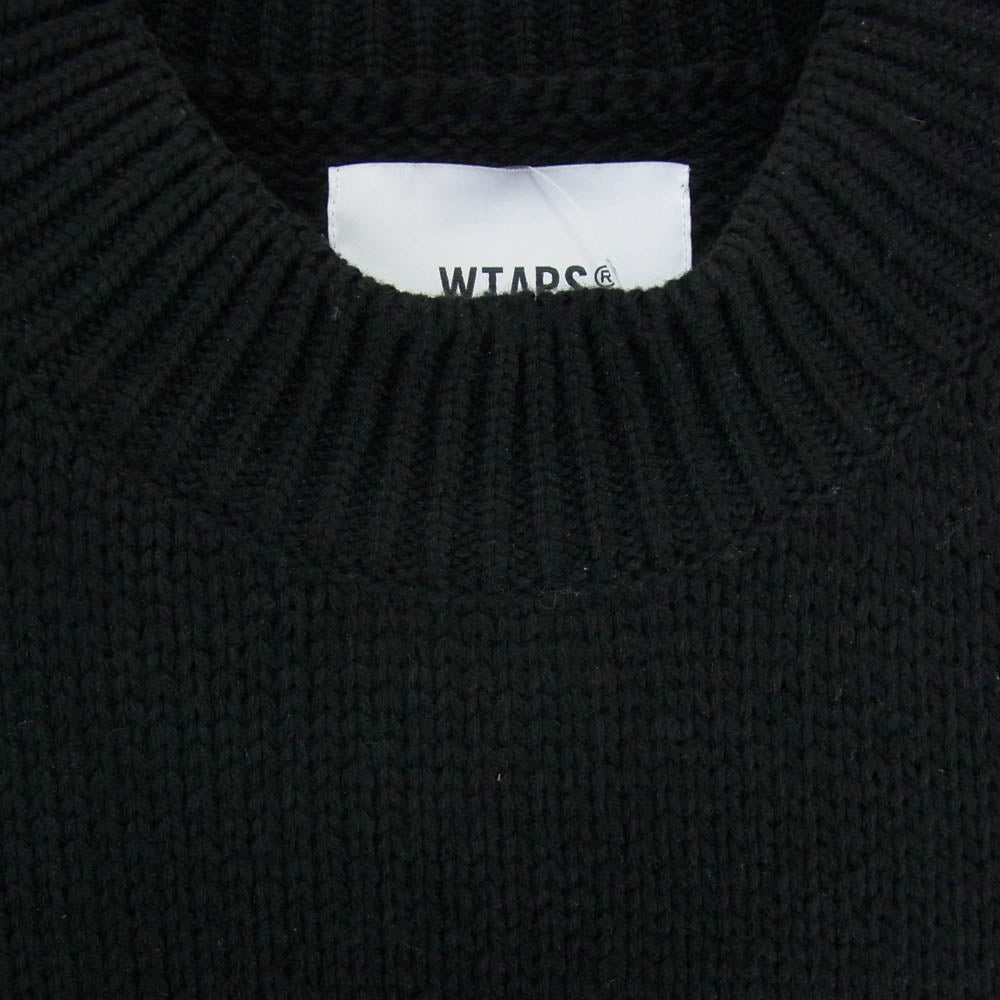 WTAPS ダブルタップス 24AW 242MADT-KNM01 DUANE SWEATER POLY デュアン セーター ポリ ニット ブラック系 x01【中古】