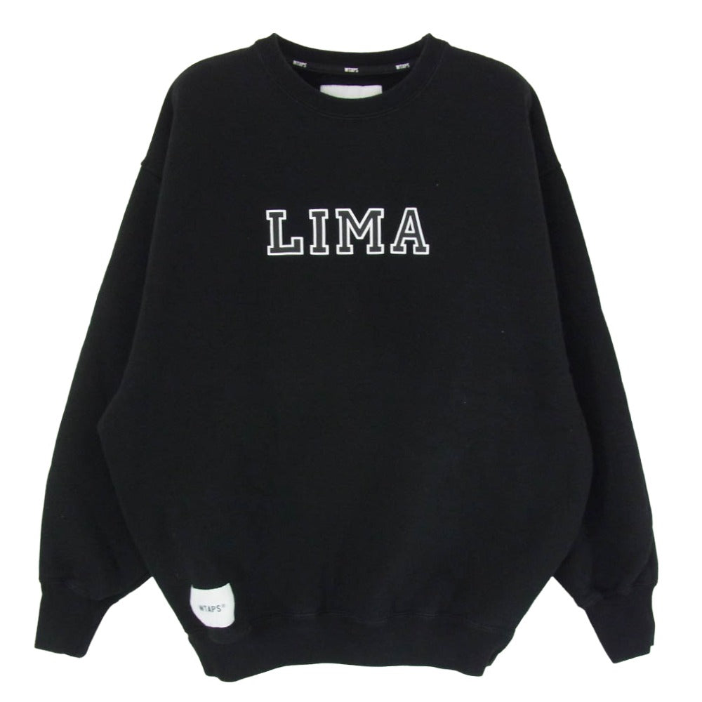 WTAPS ダブルタップス 24AW 242ATDT-CSM18 ACADEMY SWEATER アカデミー ロゴ スウェット トレーナー ブラック系 x03【中古】