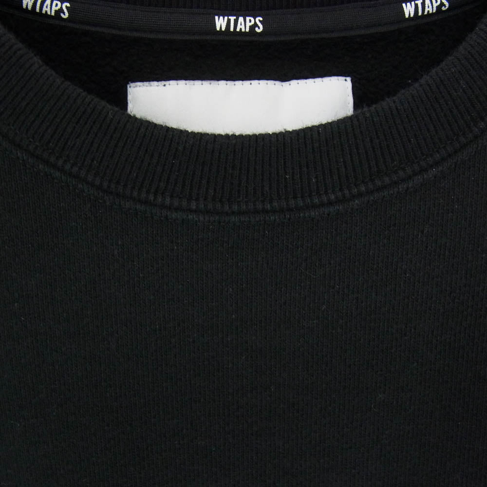 WTAPS ダブルタップス 24AW 242ATDT-CSM18 ACADEMY SWEATER アカデミー ロゴ スウェット トレーナー ブラック系 x03【中古】