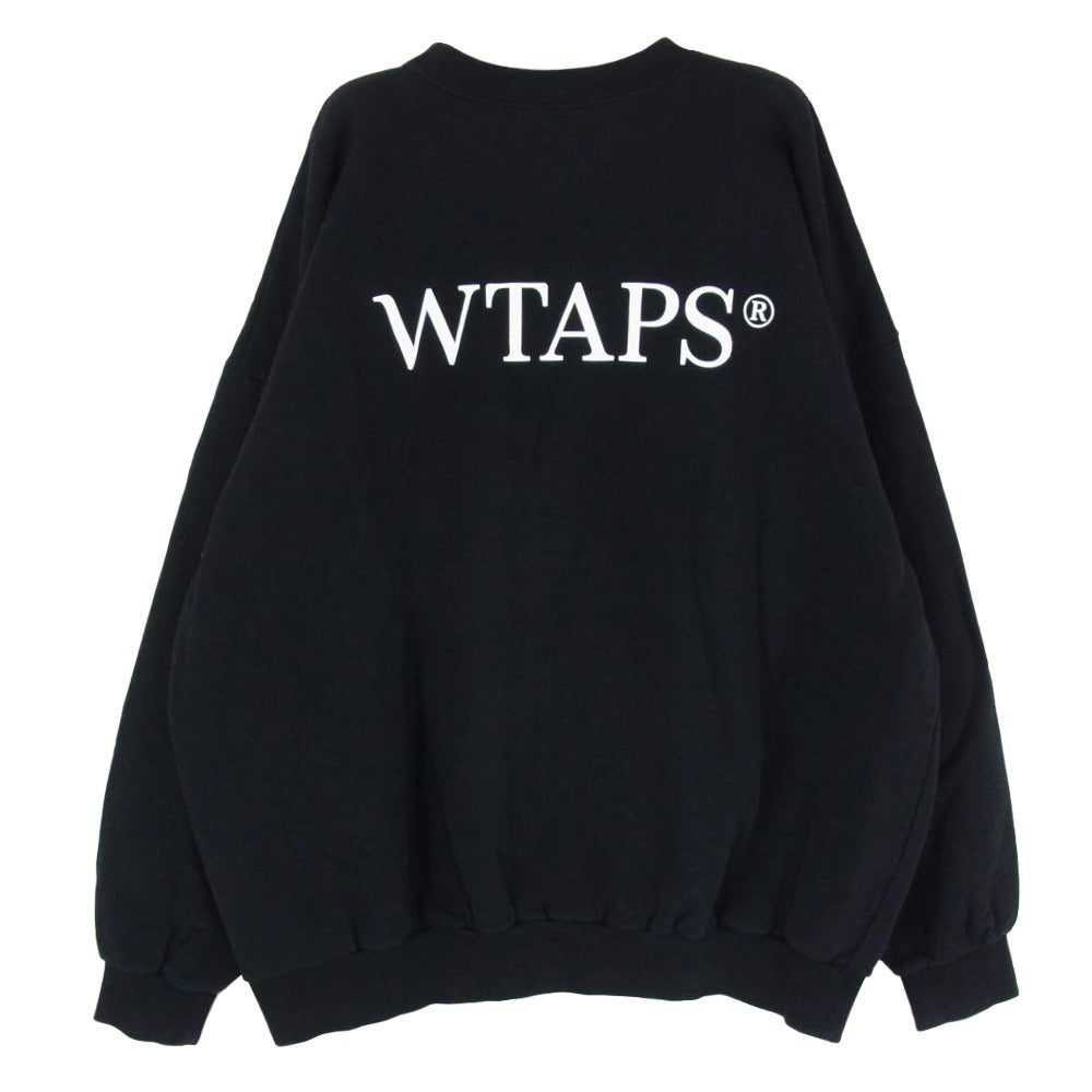 WTAPS ダブルタップス 22AW 222ATDT-CPM02S LOCKS SWEATER COTTON ロックス セーター コットン スウェット トレーナー ブラック系 x04【中古】
