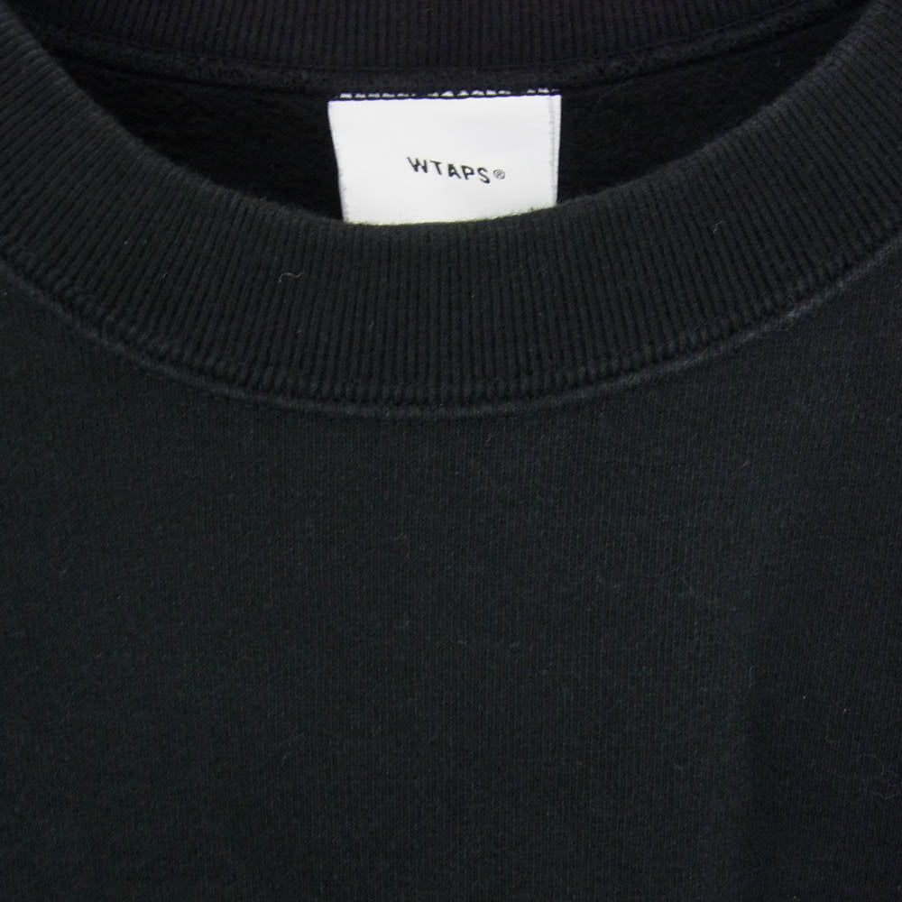 WTAPS ダブルタップス 22AW 222ATDT-CPM02S LOCKS SWEATER COTTON ロックス セーター コットン スウェット トレーナー ブラック系 x04【中古】