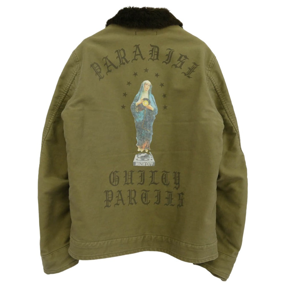 WACKO MARIA ワコマリア 15AW N-1 DECK JACKET デッキ ジャケット ボア ミリタリー ジャケット カーキ系 M【中古】