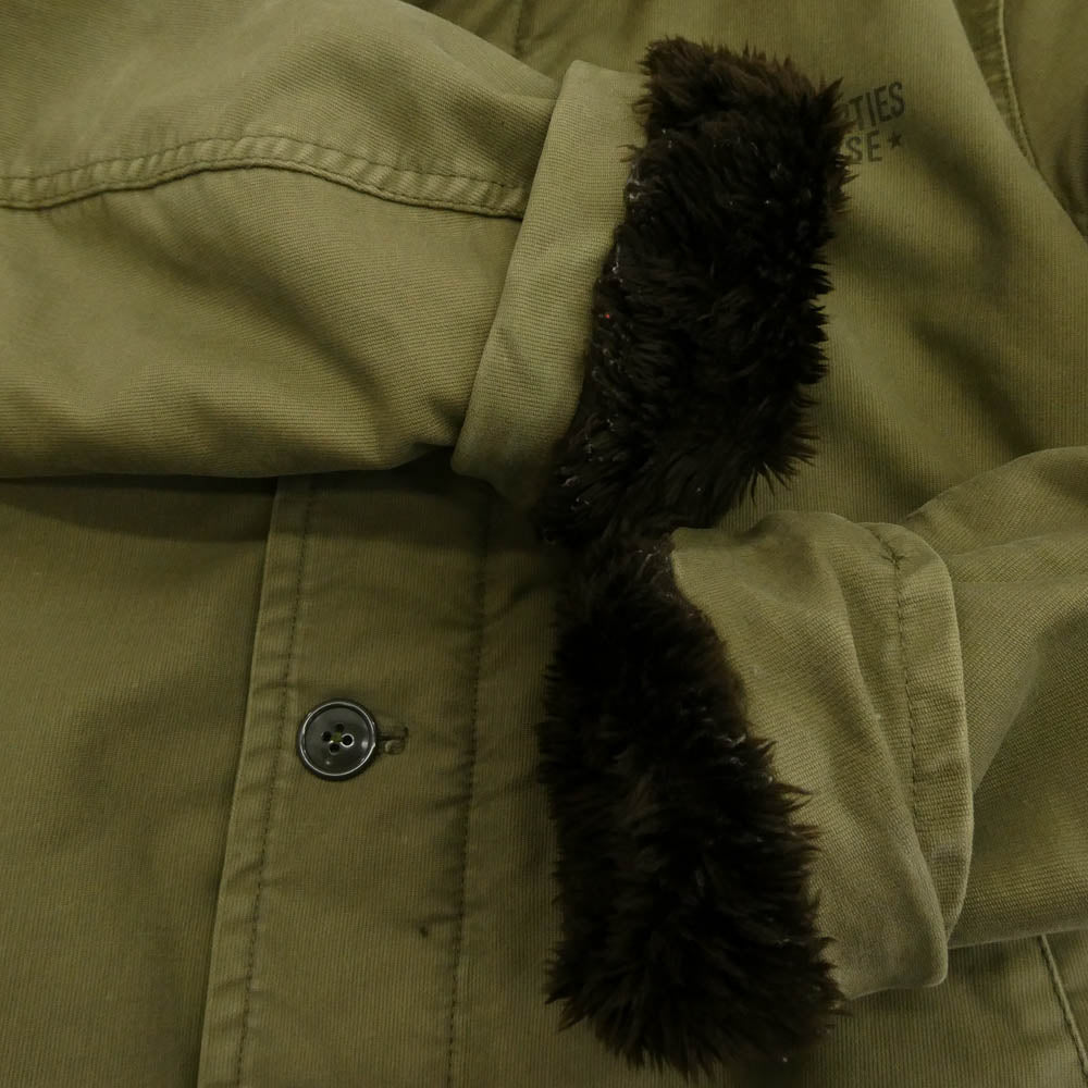 WACKO MARIA ワコマリア 15AW N-1 DECK JACKET デッキ ジャケット ボア ミリタリー ジャケット カーキ系 M【中古】
