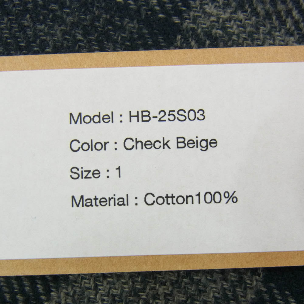 ホッパーズブランチ HB-25S03 Military Trousers Check ミリタリー トラウザーズ チェック柄 カーゴパンツ カーキグレー系 1【極上美品】【中古】