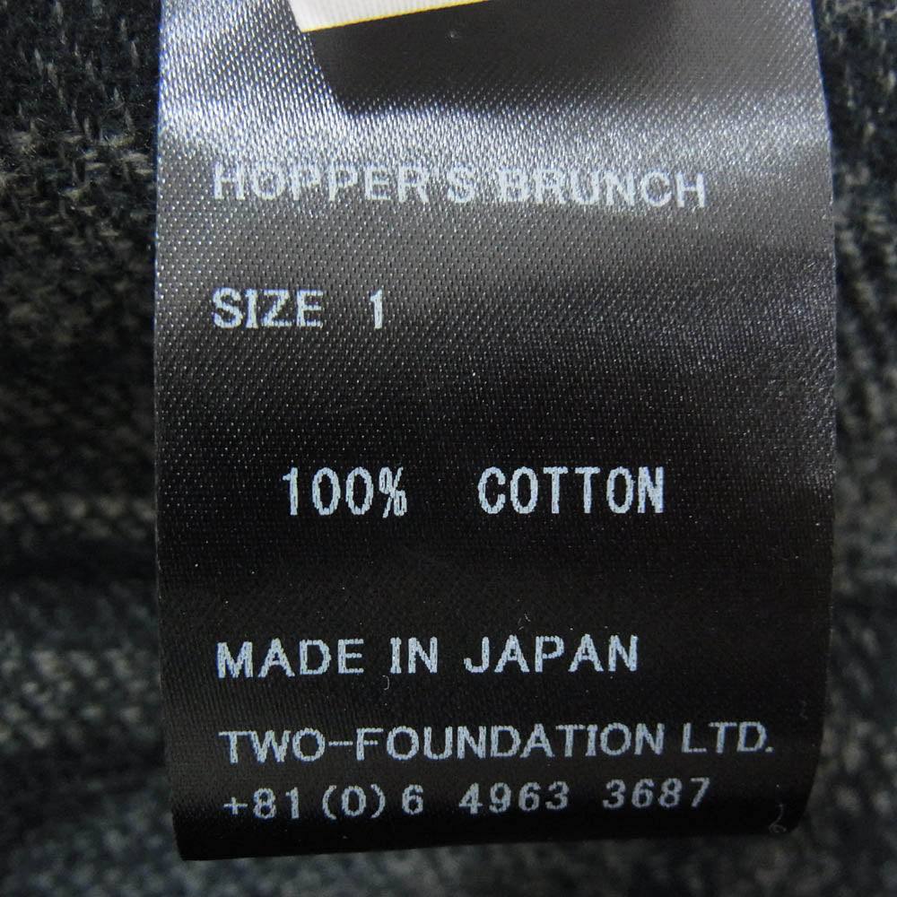 ホッパーズブランチ HB-25S03 Military Trousers Check ミリタリー トラウザーズ チェック柄 カーゴパンツ カーキグレー系 1【極上美品】【中古】