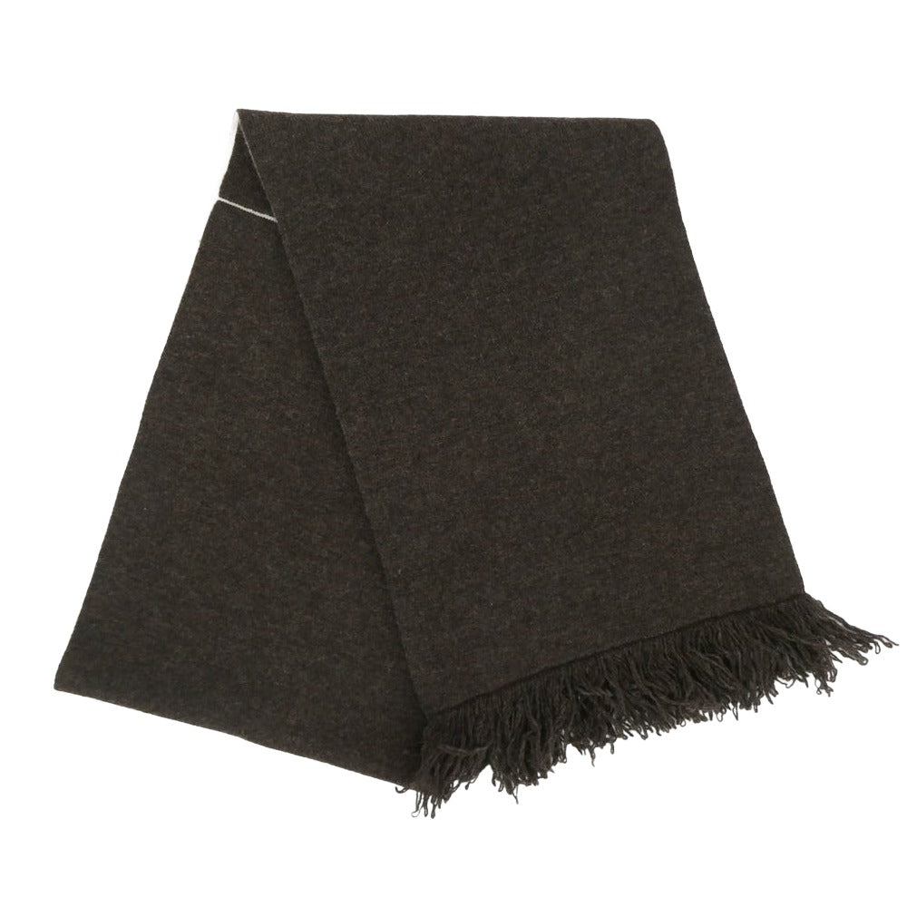 トゥーグッド SCARF WALNUT 100％ラムズウール スカーフ マフラー ブラウン系【中古】