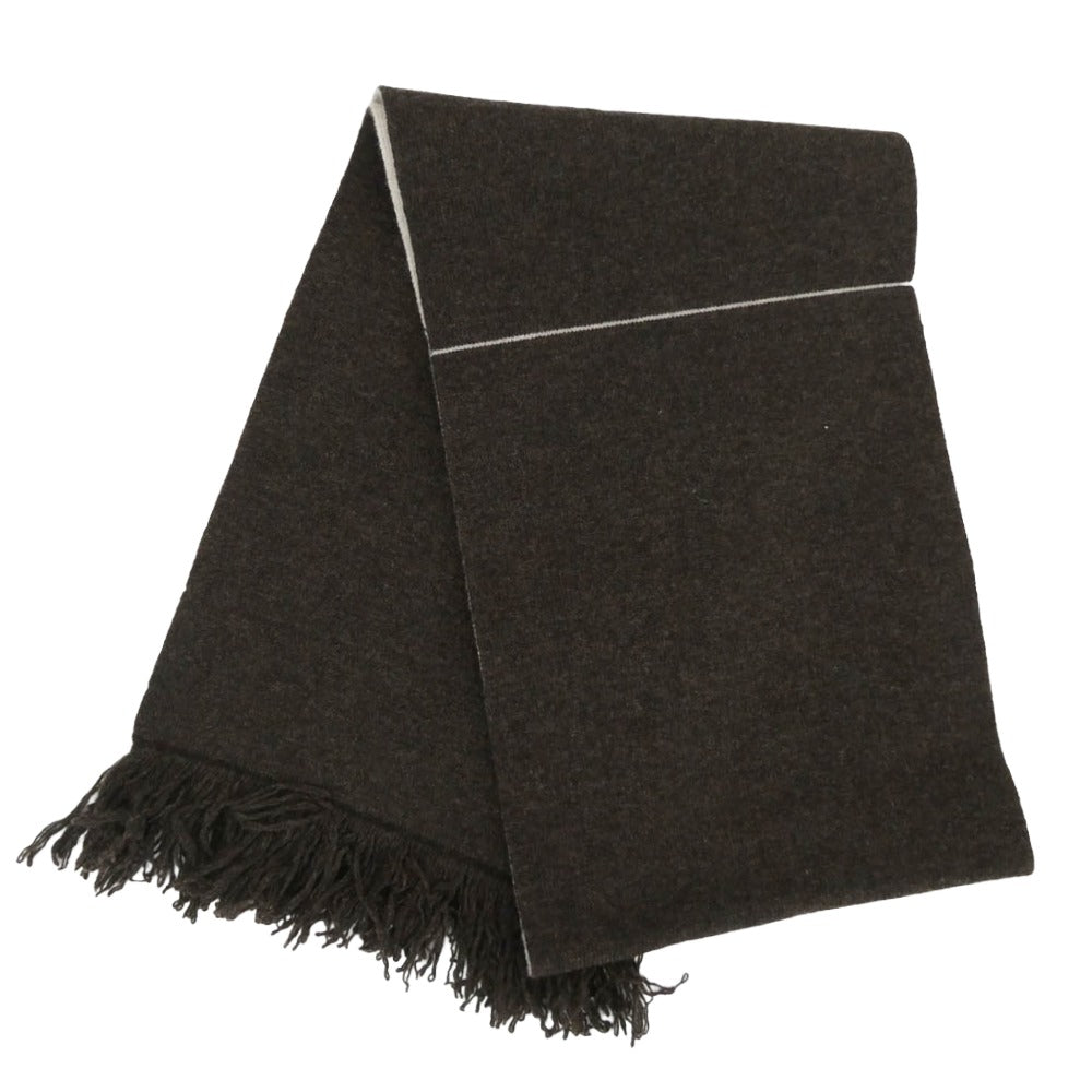 トゥーグッド SCARF WALNUT 100％ラムズウール スカーフ マフラー ブラウン系【中古】
