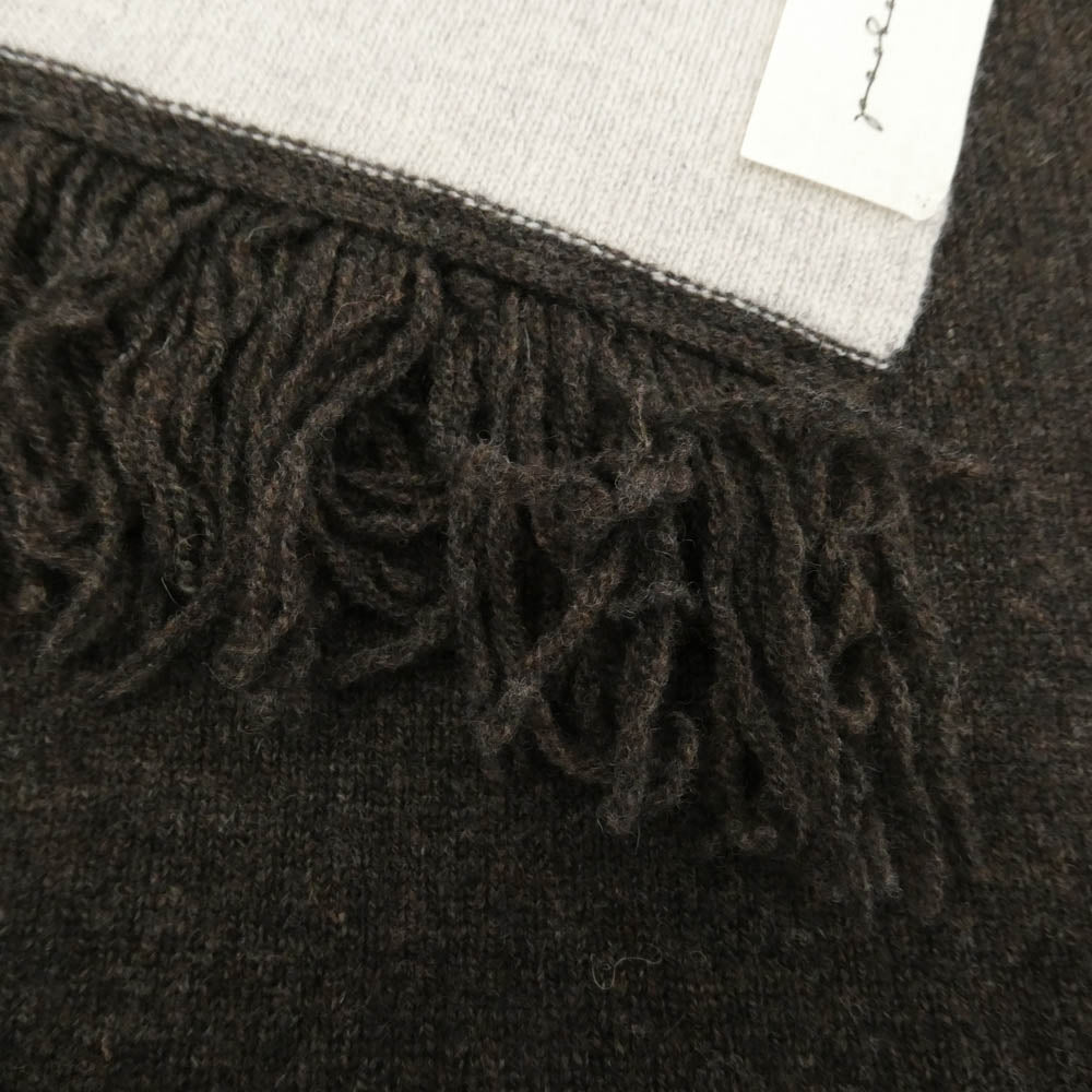 トゥーグッド SCARF WALNUT 100％ラムズウール スカーフ マフラー ブラウン系【中古】
