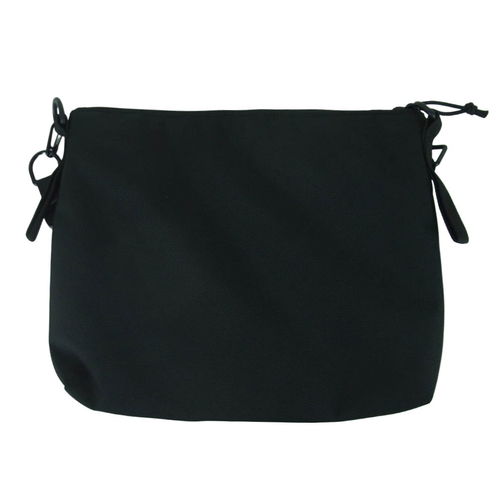 Yohji Yamamoto POUR HOMME ヨウジヤマモトプールオム WHITE LOGO SHOULDER BAG ホワイトロゴ ショルダー バッグ サコッシュ ブラック系【中古】