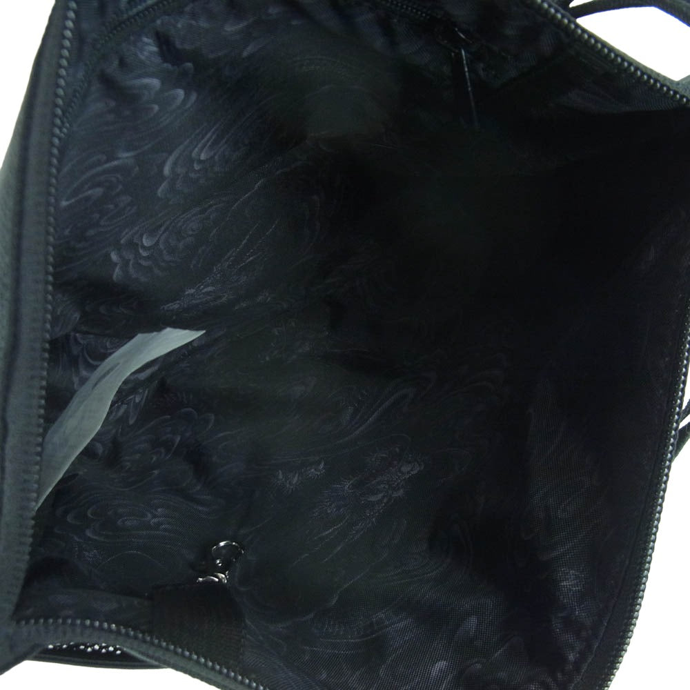 Yohji Yamamoto POUR HOMME ヨウジヤマモトプールオム WHITE LOGO SHOULDER BAG ホワイトロゴ ショルダー バッグ サコッシュ ブラック系【中古】