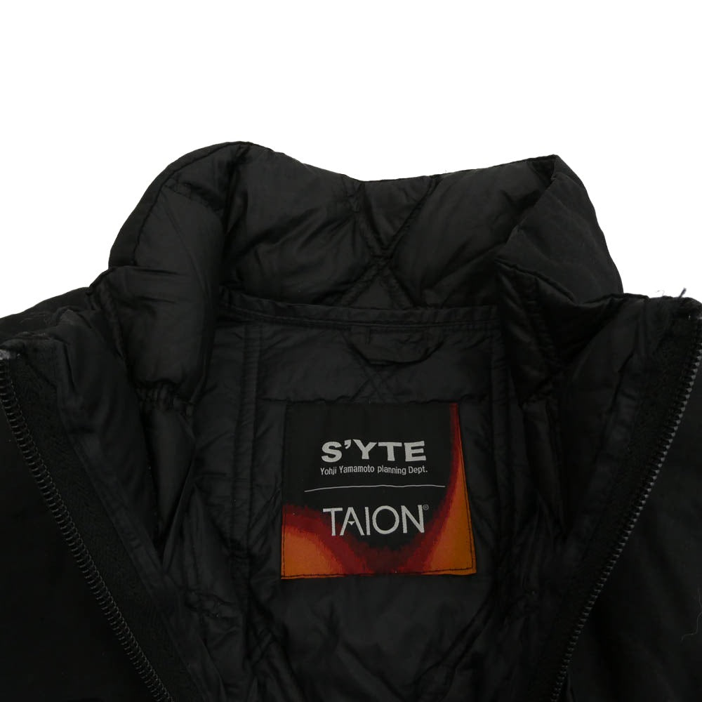 Yohji Yamamoto ヨウジヤマモト UU-V01-606 SYTE サイト × TAION タイオン ナイロン ダウンベスト ブラック系 4【中古】