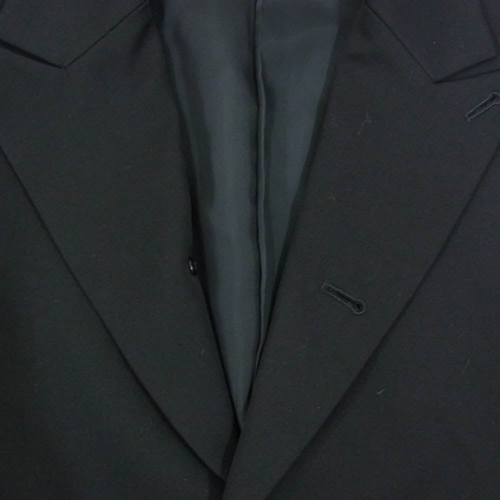 Yohji Yamamoto +NOIR ヨウジヤマモト プリュス ノアール NB-J04-100 100番ウールギャバジン ピークドラペル ショート タキシードジャケット ブラック系 1【中古】