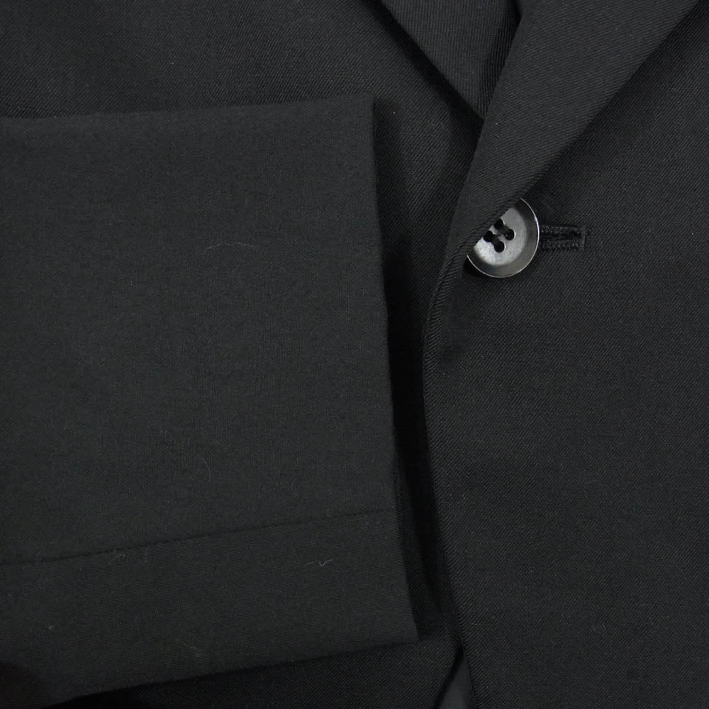 Yohji Yamamoto +NOIR ヨウジヤマモト プリュス ノアール NB-J04-100 100番ウールギャバジン ピークドラペル ショート タキシードジャケット ブラック系 1【中古】