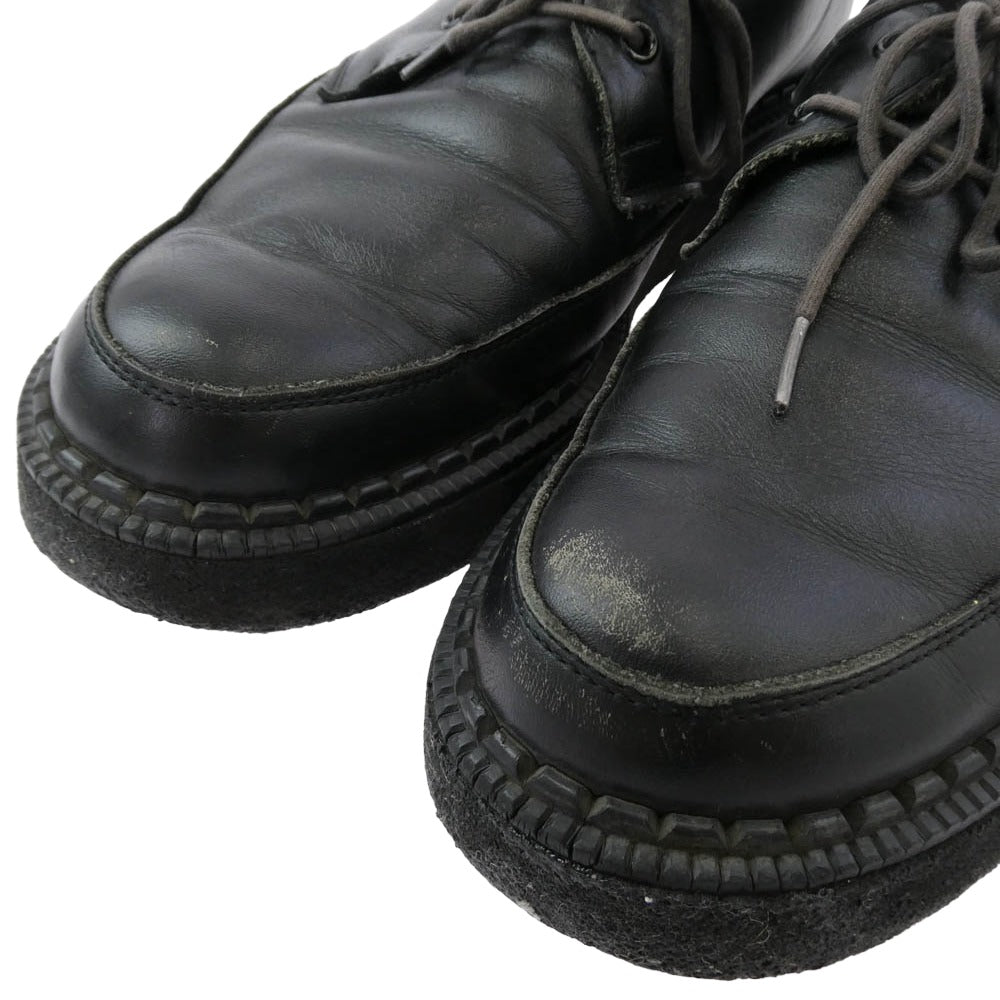 Yohji Yamamoto POUR HOMME ヨウジヤマモトプールオム HR-E16-767 3ホール ラバーソール レザー シューズ ブラック系 約29cm【中古】