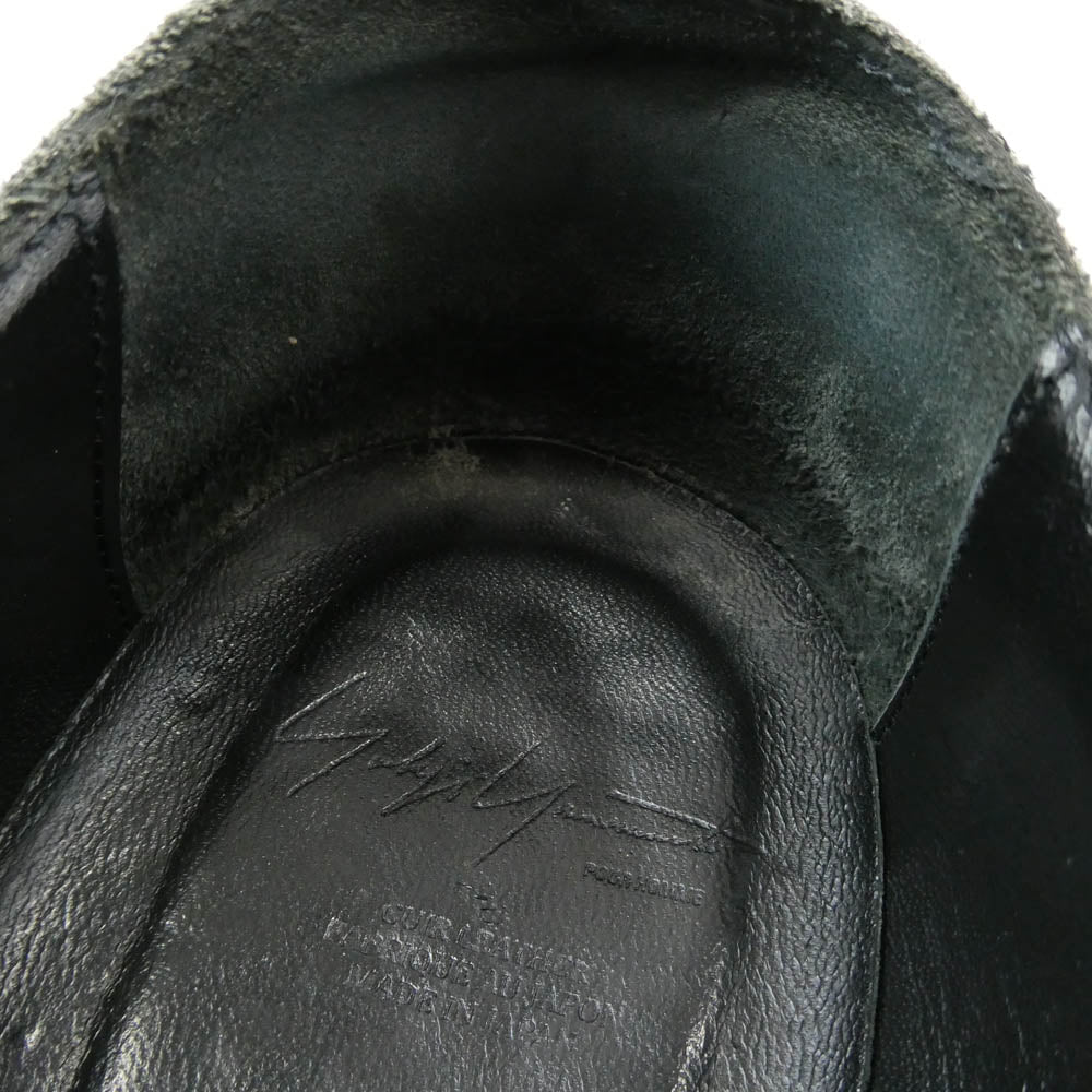 Yohji Yamamoto POUR HOMME ヨウジヤマモトプールオム HR-E16-767 3ホール ラバーソール レザー シューズ ブラック系 約29cm【中古】