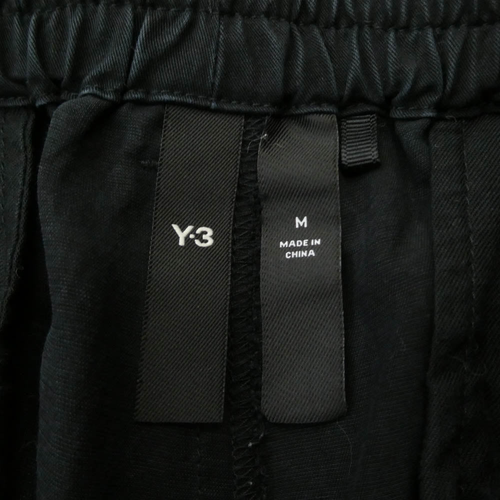 Y-3 Yohji Yamamoto ワイスリー ヨウジヤマモト H63079 UTLY CRGO SHOR ショートパンツ ウォッシュ加工 クリンクルツイル カーゴ ショーツ ハーフパンツ ブラック系 M【中古】