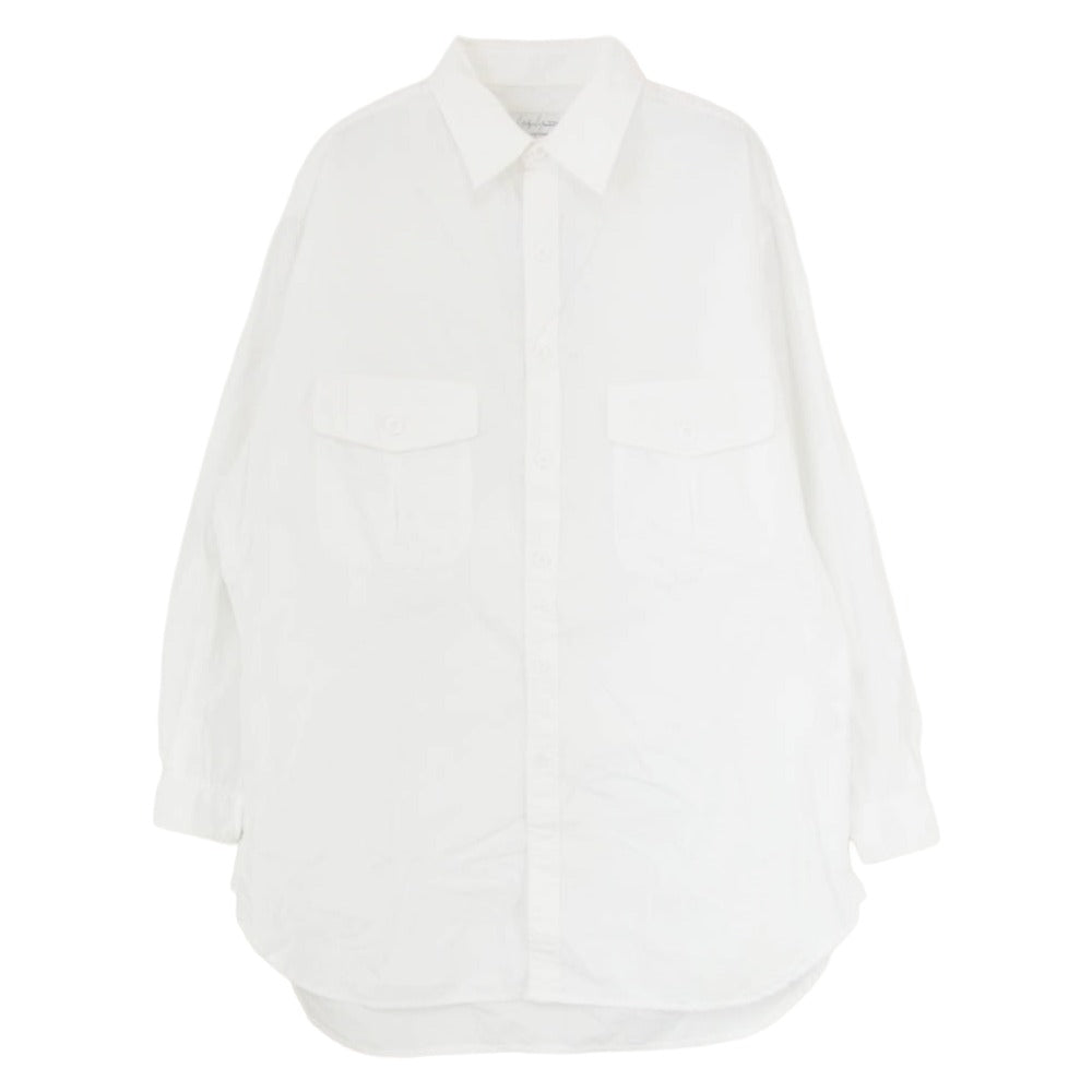 Yohji Yamamoto POUR HOMME ヨウジヤマモトプールオム 24SS HS-B04-001 定番シャツ ロング丈 長袖 ブラウス ホワイト系 2【中古】