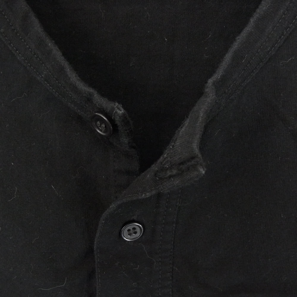 Yohji Yamamoto POUR HOMME ヨウジヤマモトプールオム 24AW HG-T63-985 ヘンリーネック 長袖 カットソー Tシャツ ブラック系 3【中古】