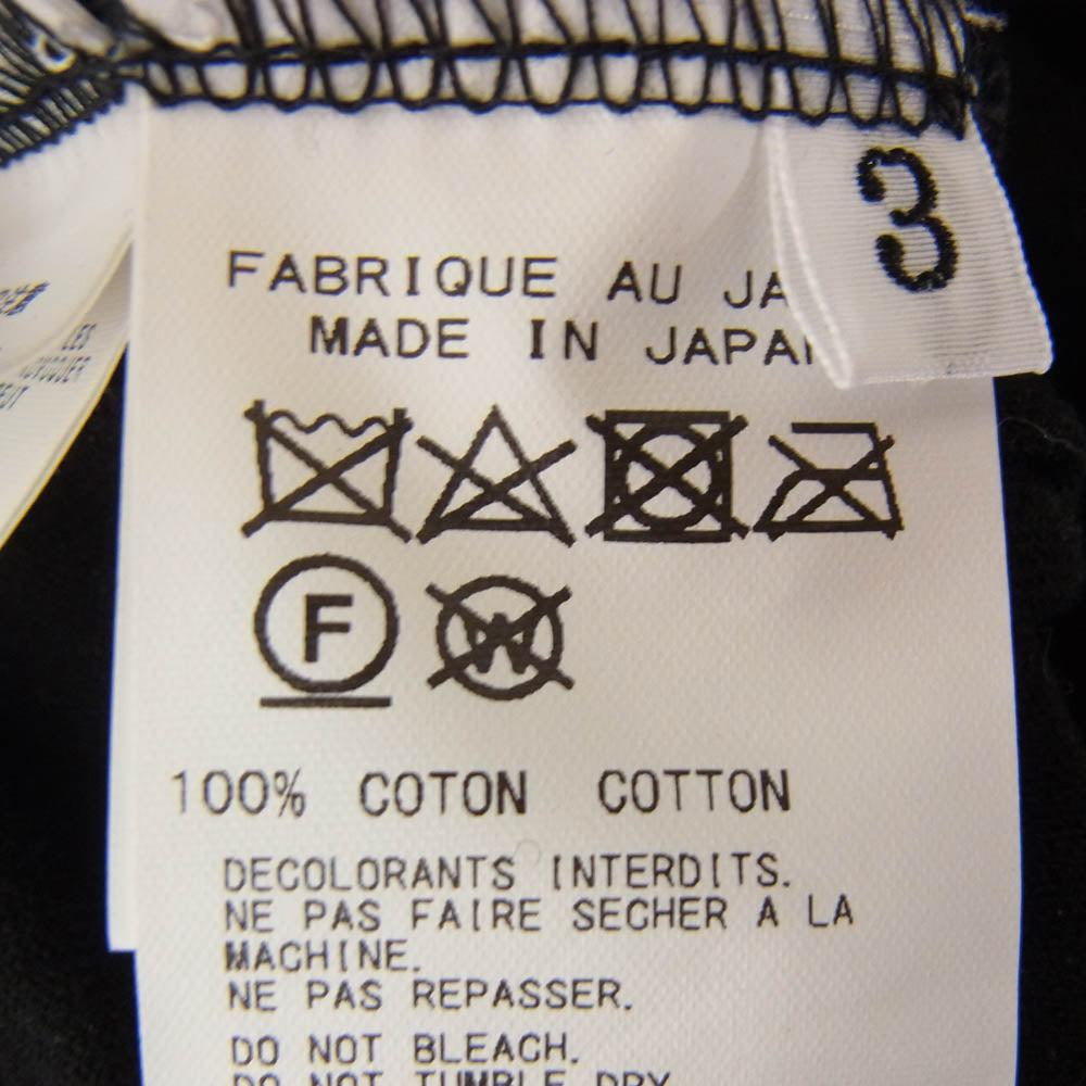 Yohji Yamamoto POUR HOMME ヨウジヤマモトプールオム 24AW HG-T63-985 ヘンリーネック 長袖 カットソー Tシャツ ブラック系 3【中古】