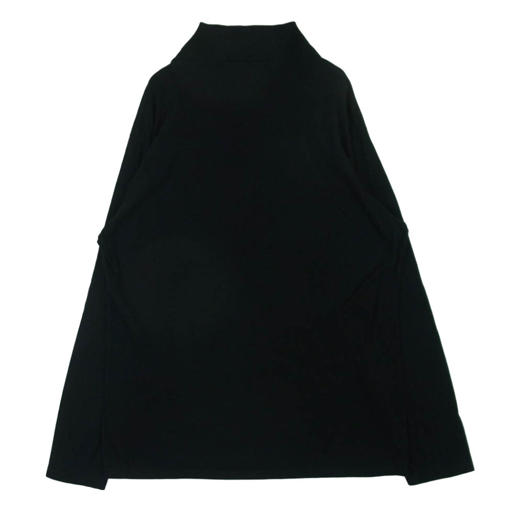 Yohji Yamamoto POUR HOMME ヨウジヤマモトプールオム 24SS HS-T65-096 コットン ロングスリーブ 長袖 ポロシャツ ブラック系 3【中古】