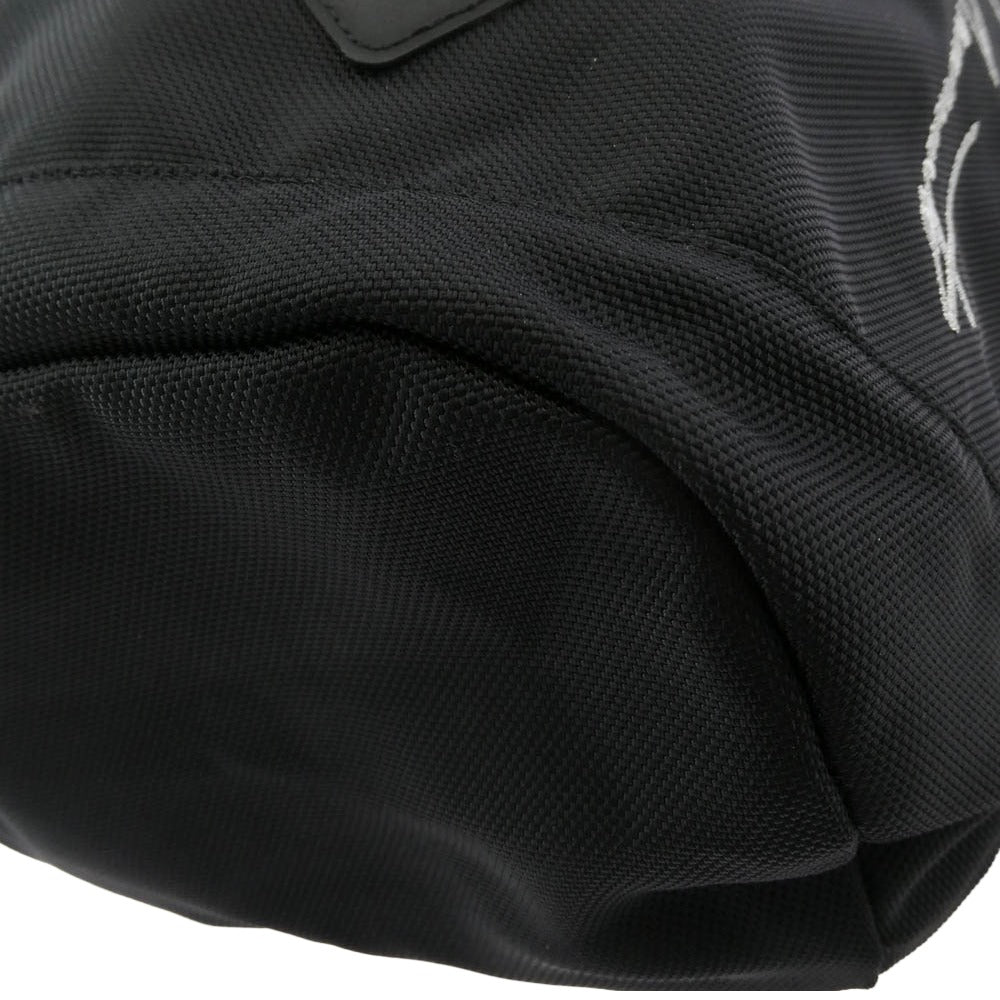 Yohji Yamamoto POUR HOMME ヨウジヤマモトプールオム 20SS RUCK SACK ロゴシグネチャー刺繍 ラックサック リュックサック バックパック ブラック系【中古】
