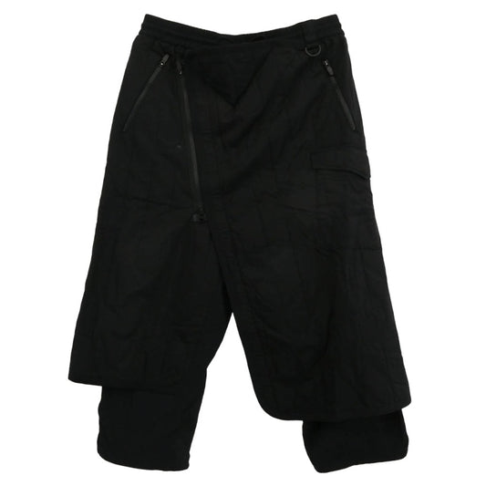 Y-3 Yohji Yamamoto ワイスリー ヨウジヤマモト HB3352 M CH2 CLOUD INSULATED PANTS クラウドインシュレイテッド キルティング ラップ パンツ ブラック系 L【中古】