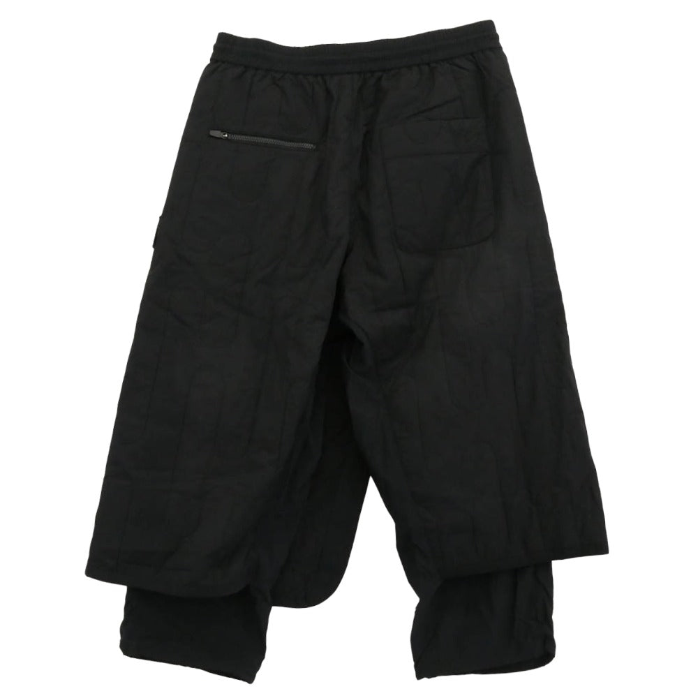 Y-3 Yohji Yamamoto ワイスリー ヨウジヤマモト HB3352 M CH2 CLOUD INSULATED PANTS クラウドインシュレイテッド キルティング ラップ パンツ ブラック系 L【中古】