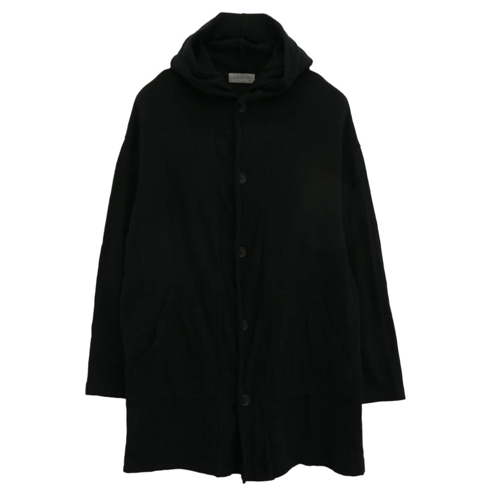 Yohji Yamamoto POUR HOMME ヨウジヤマモトプールオム 23AW HJ-T84-988 Layered Like Coat レイヤードライクコート フルジップ ロング パーカー フーディー ブラック系 3【中古】