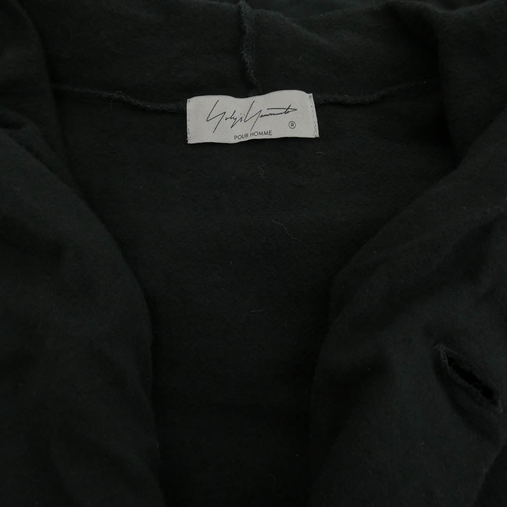 Yohji Yamamoto POUR HOMME ヨウジヤマモトプールオム 23AW HJ-T84-988 Layered Like Coat レイヤードライクコート フルジップ ロング パーカー フーディー ブラック系 3【中古】