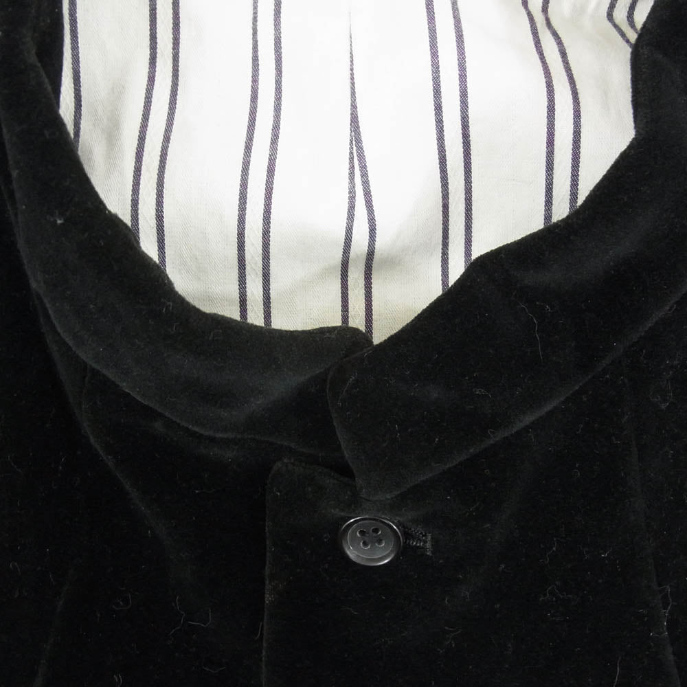 Yohji Yamamoto ヨウジヤマモト 22AW HE-V14-019 Velvet Vest ベルベット スタンドカラー ベスト ブラック系 4【中古】