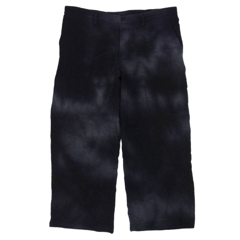 Yohji Yamamoto POUR HOMME ヨウジヤマモトプールオム 23AW HJ-T35-174 1/12 SEANA HERRINGBONE PANTS ムラ染加工 ヘリンボーン パンツ ブラック系 3【中古】
