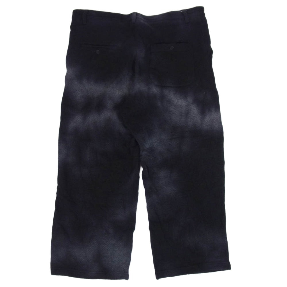 Yohji Yamamoto POUR HOMME ヨウジヤマモトプールオム 23AW HJ-T35-174 1/12 SEANA HERRINGBONE PANTS ムラ染加工 ヘリンボーン パンツ ブラック系 3【中古】
