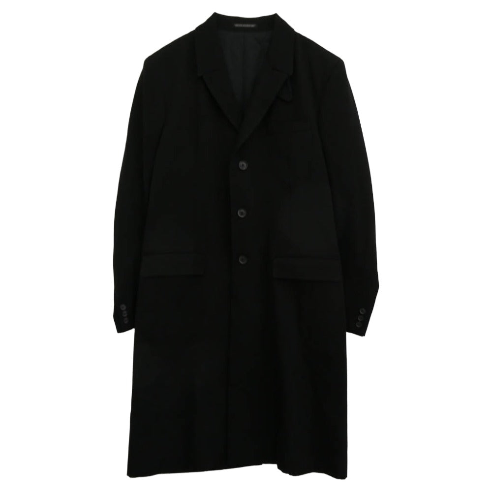 Yohji Yamamoto POUR HOMME ヨウジヤマモトプールオム 20AW HR-J55-119 SMOKING NO? バックロゴ ドクタージャケット ドクターコート ブラック系 4【中古】