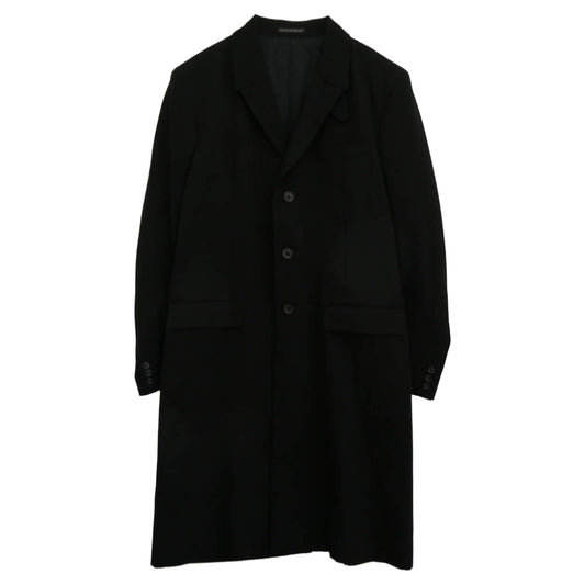 Yohji Yamamoto POUR HOMME ヨウジヤマモトプールオム 20AW HR-J55-119 SMOKING NO? バックロゴ ドクタージャケット ドクターコート ブラック系 4【中古】