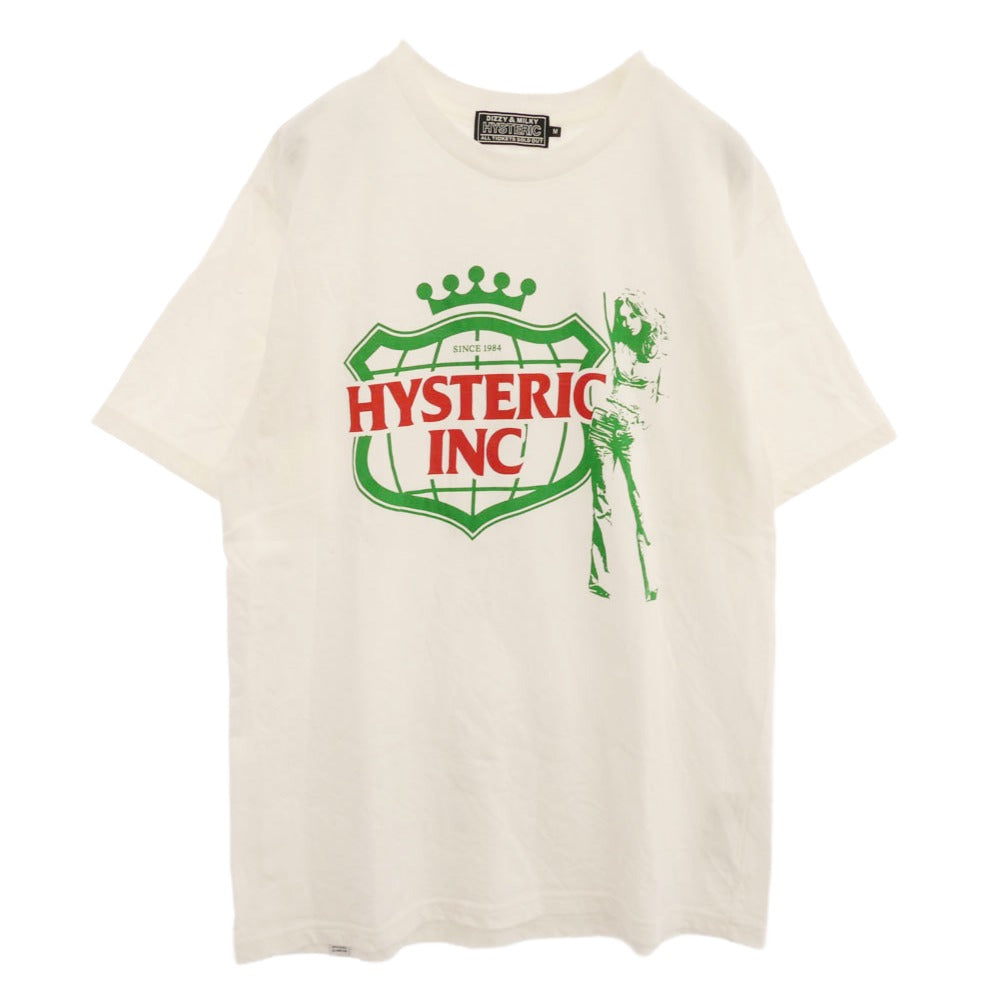 HYSTERIC GLAMOUR ヒステリックグラマー 25SS 02251CT30 HYSTERIC ALE プリント 半袖 Tシャツ ホワイト系 M【中古】