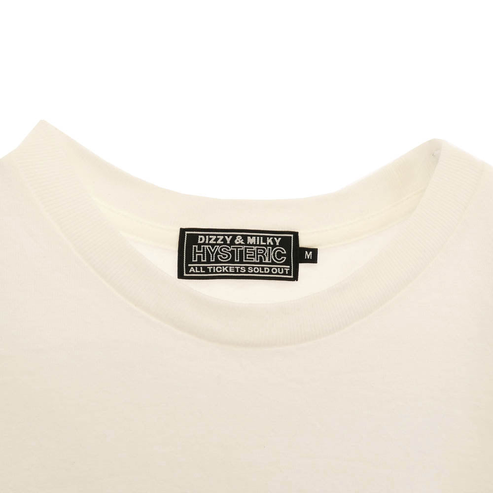 HYSTERIC GLAMOUR ヒステリックグラマー 25SS 02251CT30 HYSTERIC ALE プリント 半袖 Tシャツ ホワイト系 M【中古】