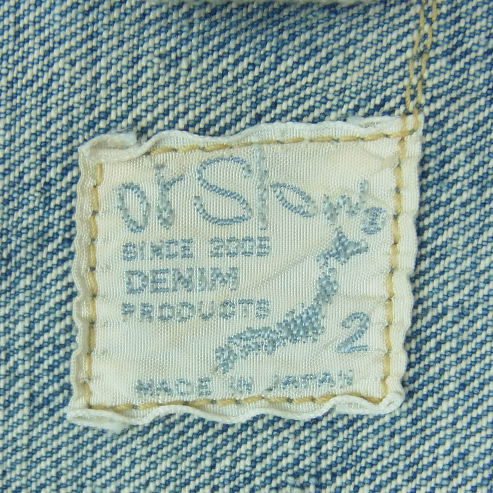 orSlow オアスロウ 111MJ型 JOHN'S DENIM JACKET ジョンズ デニム ジャケット 日本製 インディゴブルー系 2【中古】